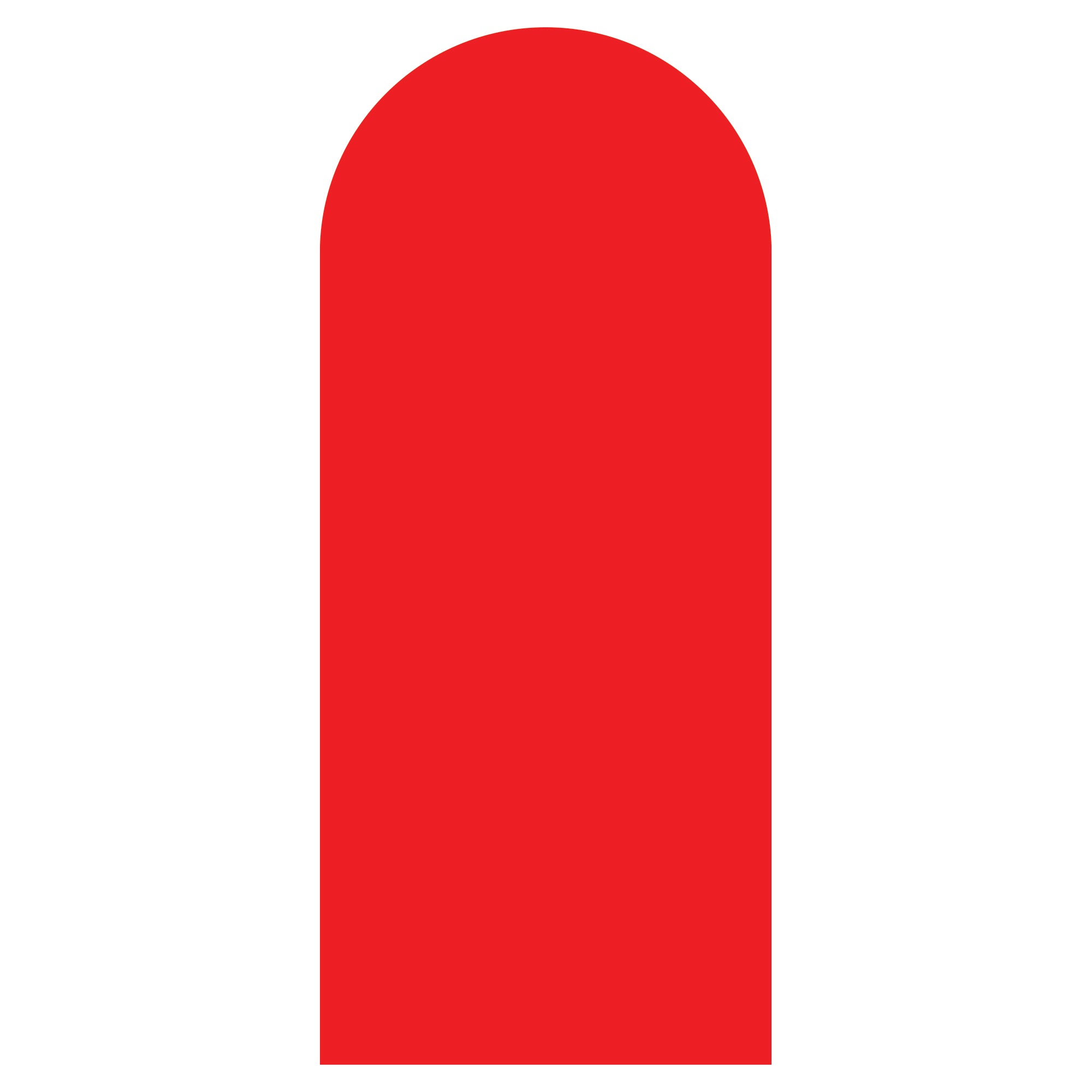 Red arched backdrop sailboard