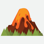Large Volcano Cardboard Cutout