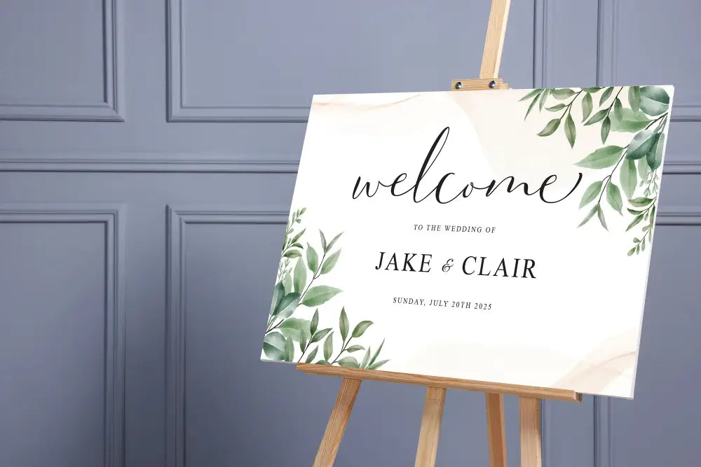 Personalised Large Foamex Wedding Welcome Sign for Reception and House Décor
