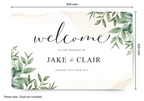 Personalised Large Foamex Wedding Welcome Sign for Reception and House Décor