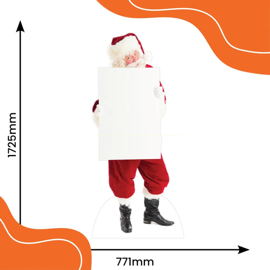 Personalised Santa Claus With Sign Life Size Cardboard Cutout